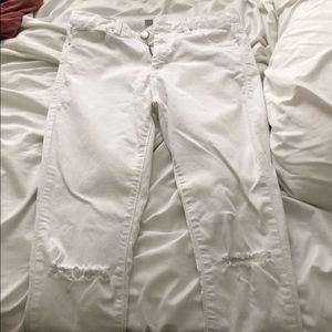 Top shop skinny white jeans